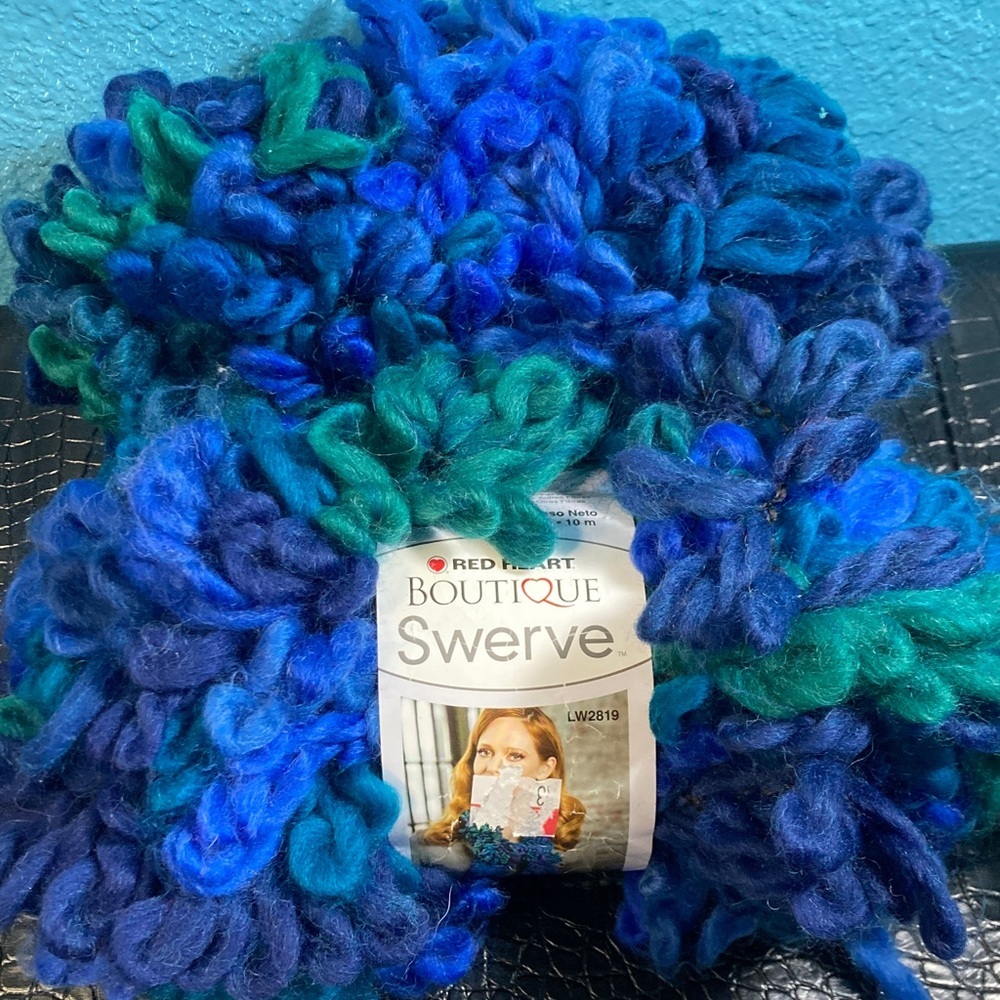 5for$10 1 NWT +1 Red Heart Boutique Swerve 81%Acrylic 17%Wool 2%Other Col:Baltic